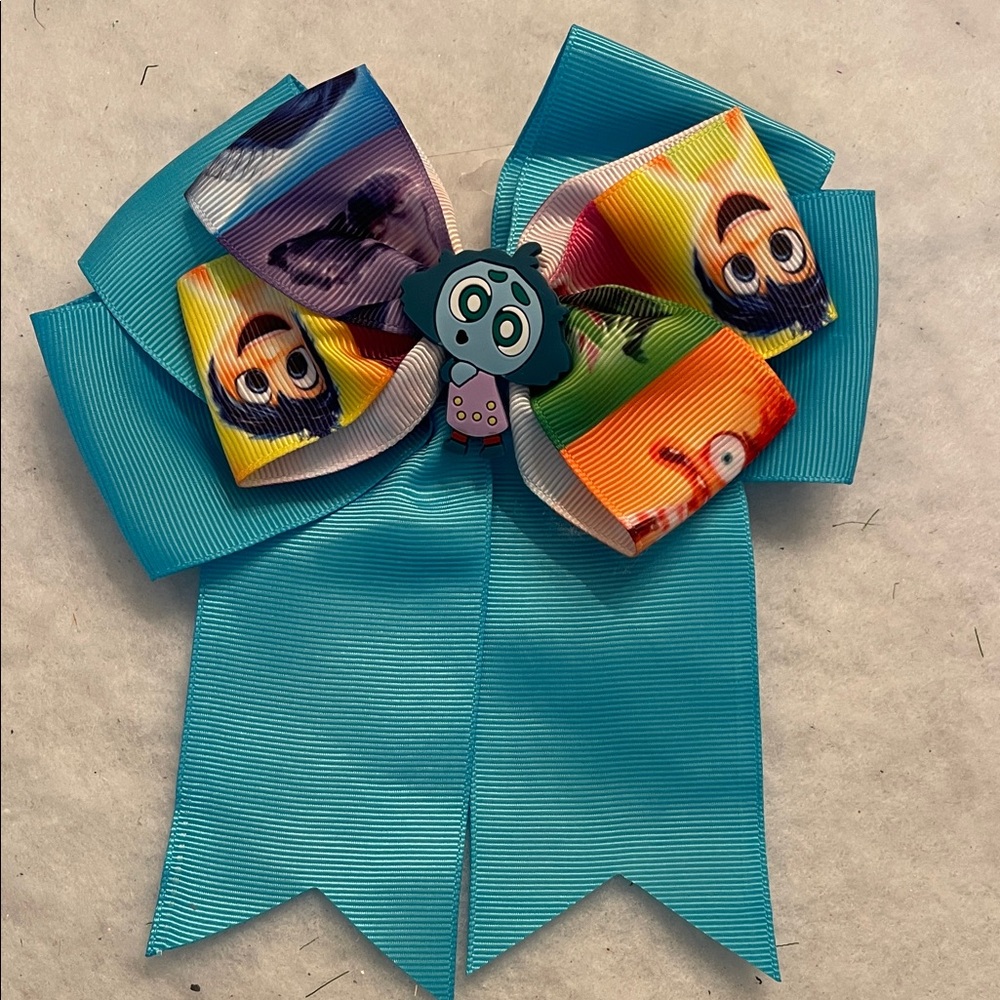 Colorful Cartoon Inside Out Envy Kids Hair Bow nwt